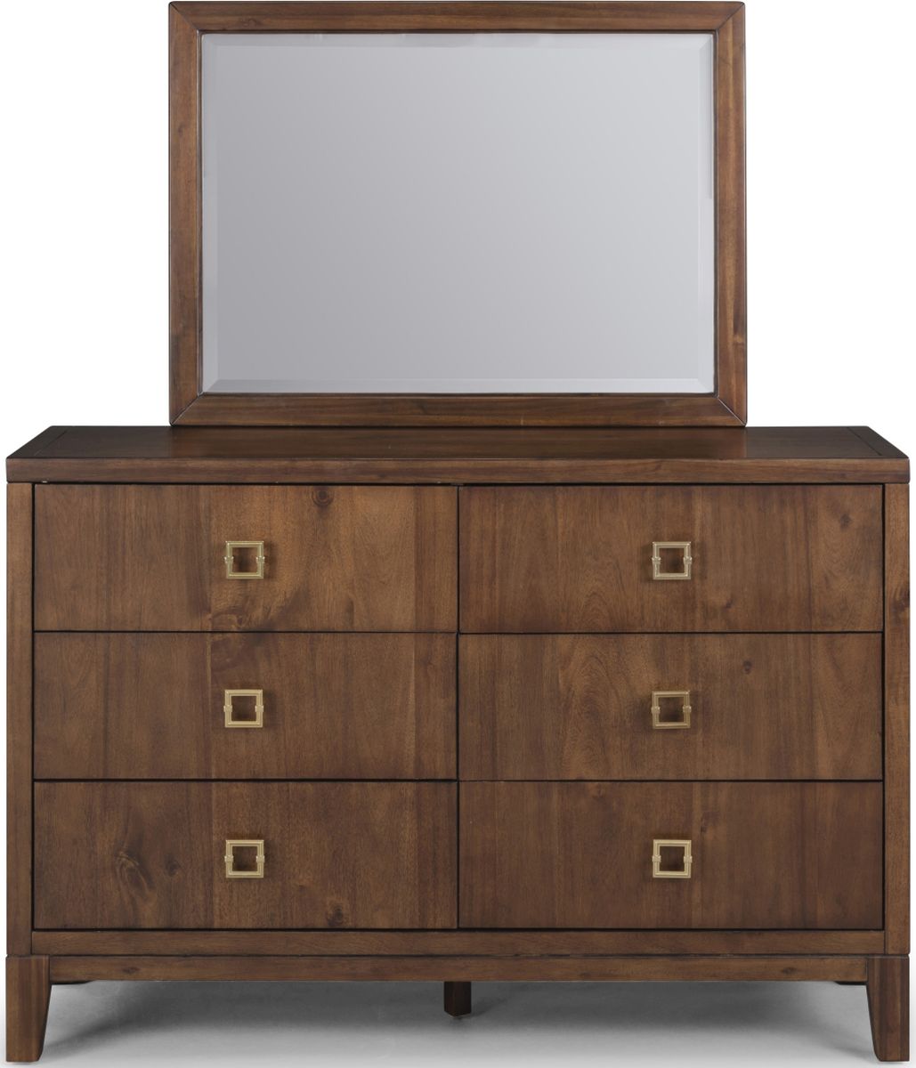 homestyles® Bungalow Medium Brown Dresser with Mirror