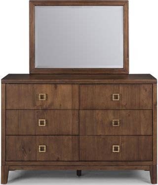 homestyles® Bungalow Medium Brown Dresser with Mirror