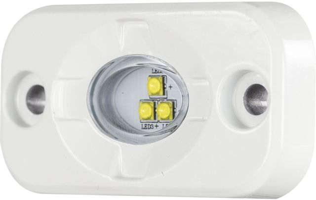 Heise® 1.5" x 3" White Marine Auxiliary Lighting Pod 1