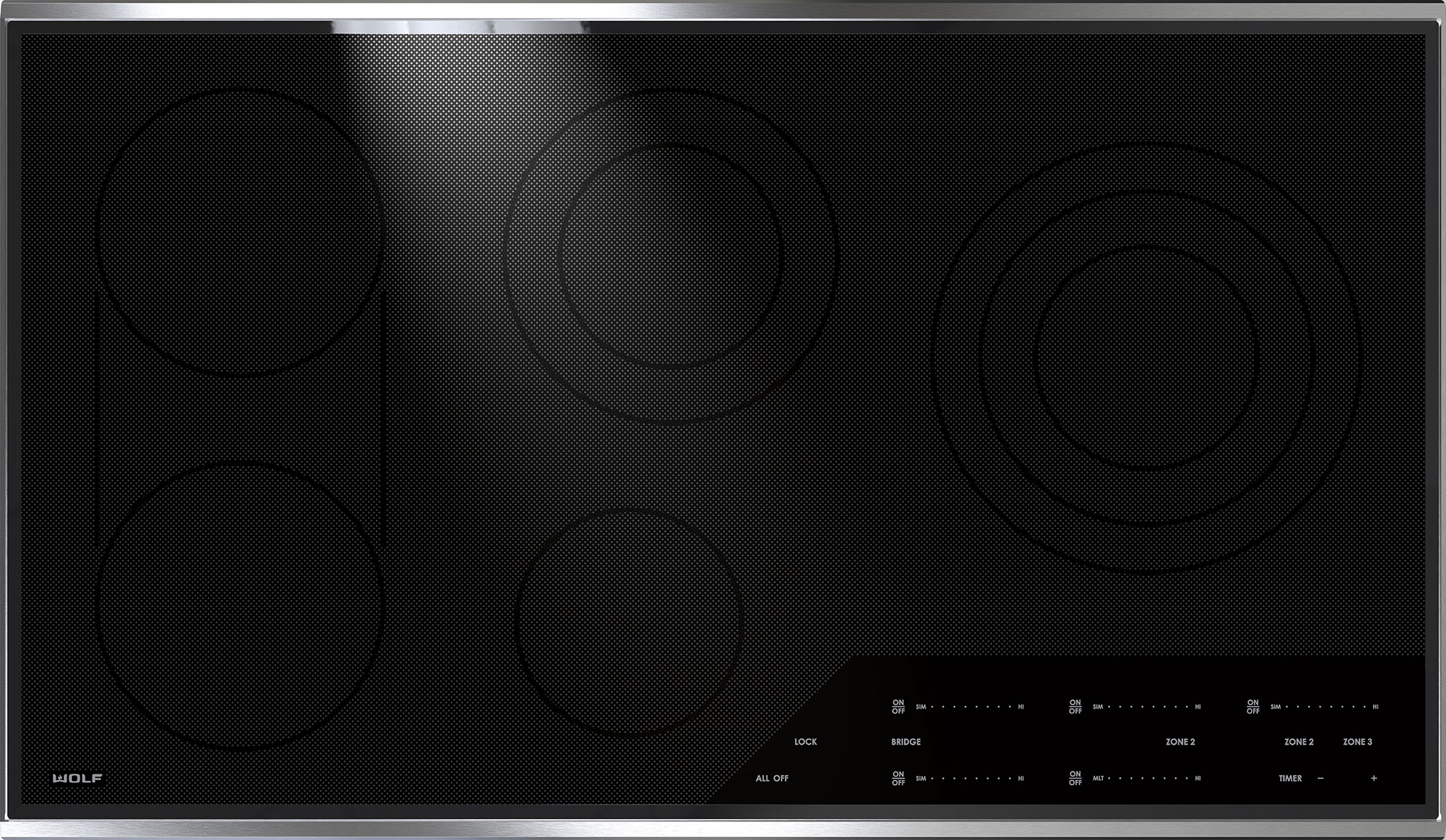Wolf® Transitional 36" Stainless Steel Electric Cooktop