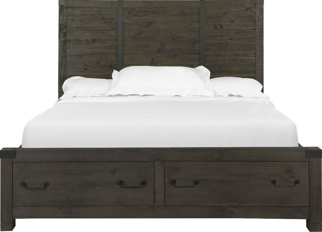 Magnussen Home® Abington Weathered Charcoal Queen Panel Storage Bed-2