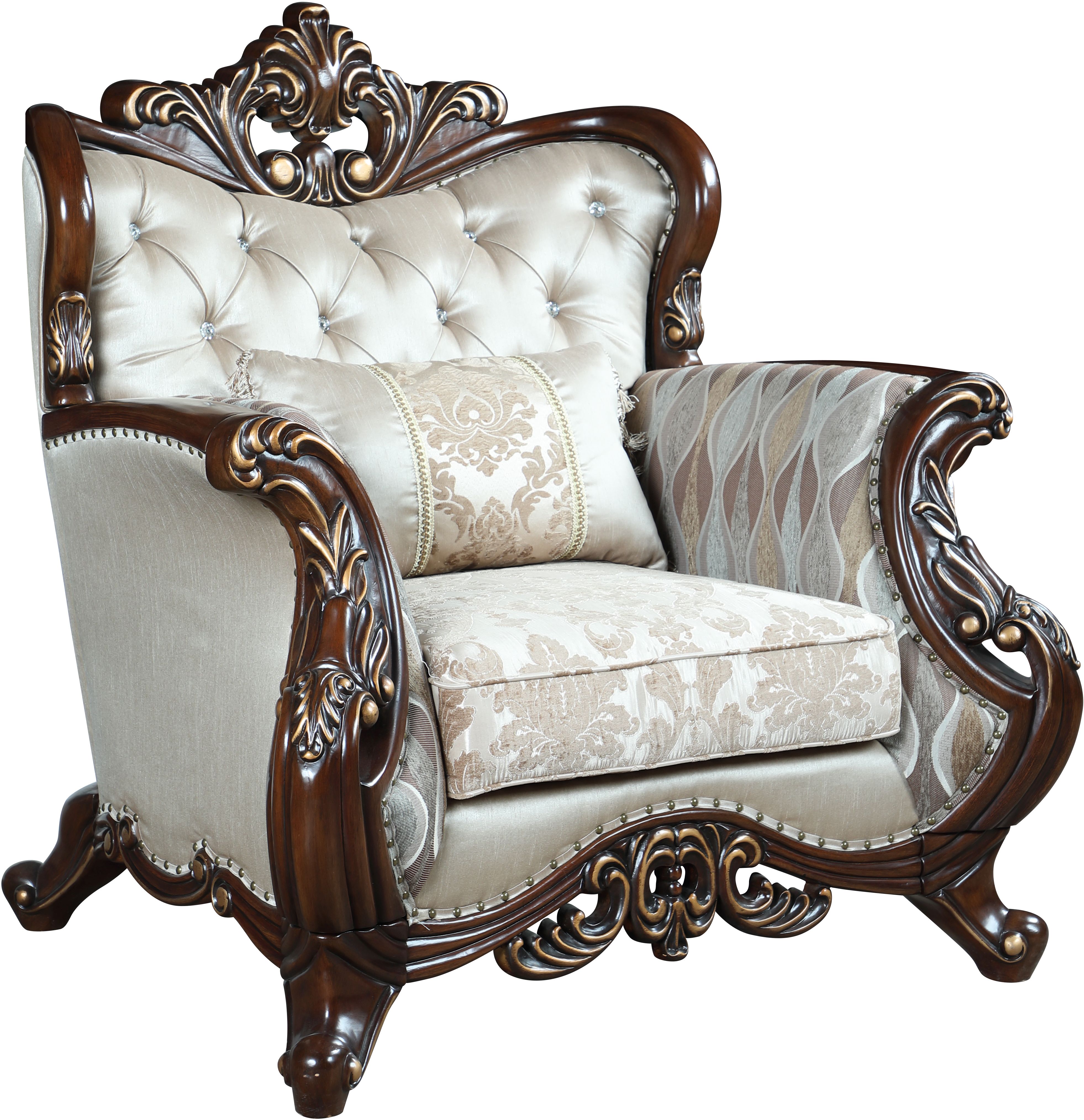 New Classic® Constantine Off-White/Dark Brown Chair