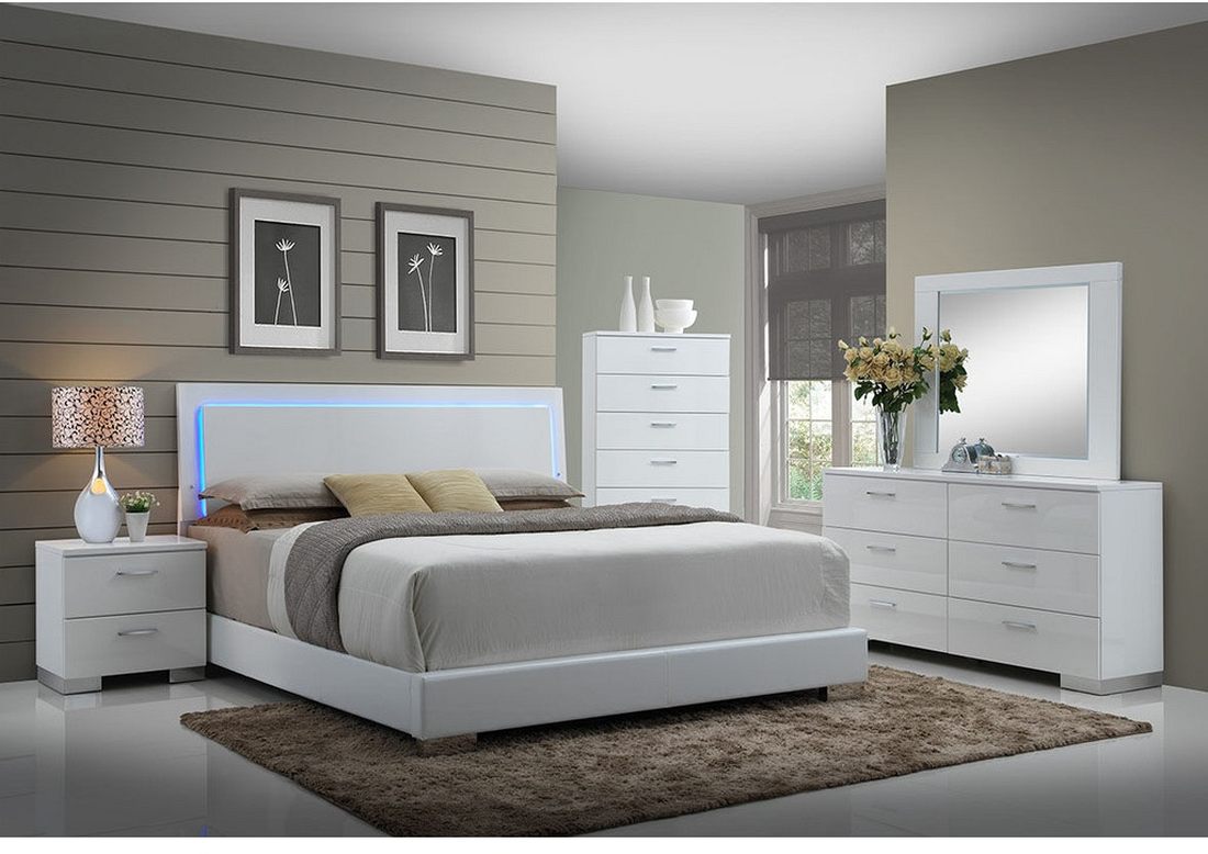 lighted bedroom sets