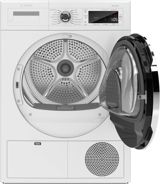 Bosch® 800 Series 4.0 Cu. Ft. White Front Load Electric Dryer-1