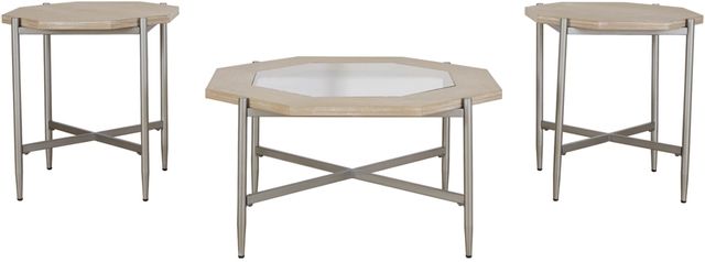 Signature Design by Ashley® Varlowe Set of 3 Bisque Table 1