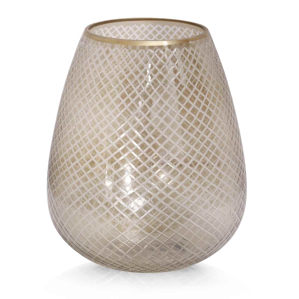 Style Craft Light Amber Hurricane Glass Goblet
