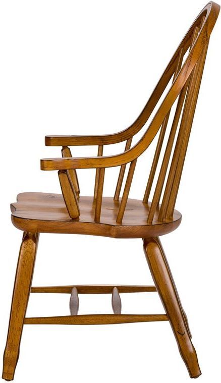 Liberty Furniture Treasures Rustic Oak Bow Back Side Chair-Black 2