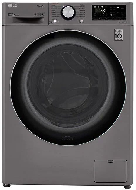 LG 2.4 Cu. Ft. Graphite Steel Front Load Washer Dryer Combos -0