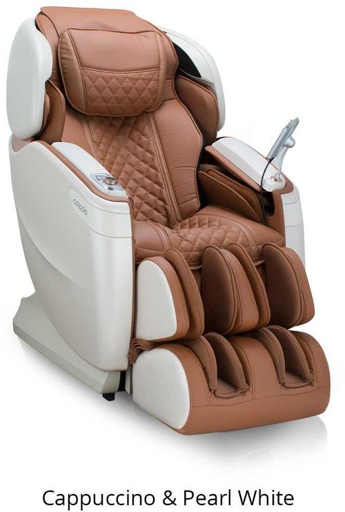 Cozzia® CZ Series Cappuccino/Pearl White QI SE Massage Chair