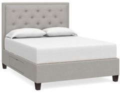 Bassett® Furniture Custom Upholstered Manhattan Queen Rectangular Storage Bed