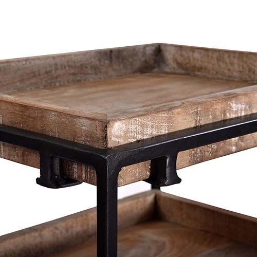 Progressive® Furniture Layover Iron/Natural Storage Shelf-2