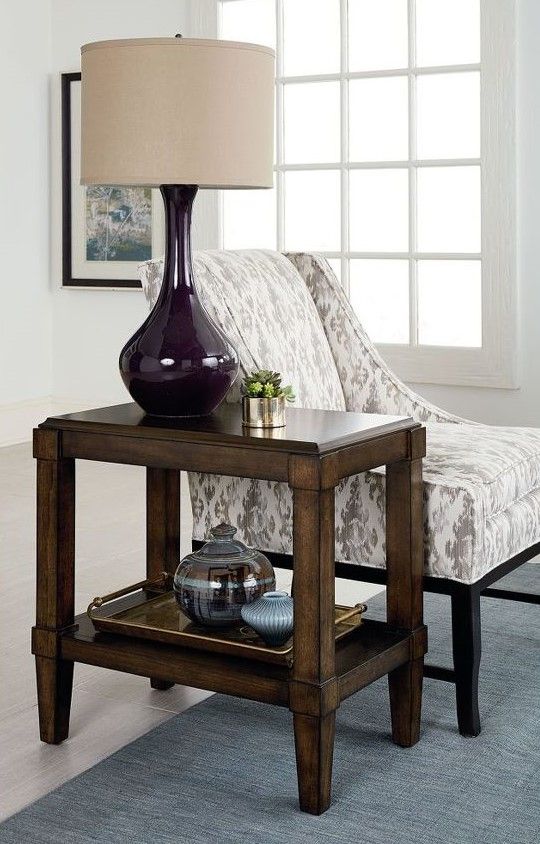 Hammary Halsey Collection Brown Chairside Table-2