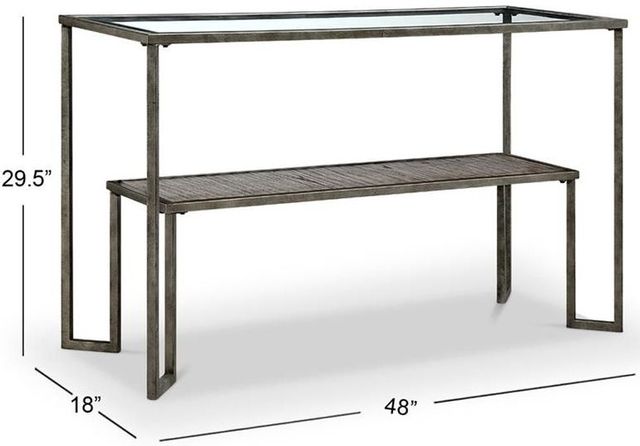 Magnussen® Home Bendishaw Coventry Grey and Zinc Rectangular Sofa Table 3