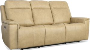 Flexsteel® Odell Stone Power Reclining Sofa with Power Headrests and Lumbar