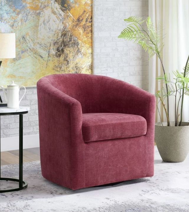 Elements International Torrance Red Swivel Chair | Bob Mills Furniture