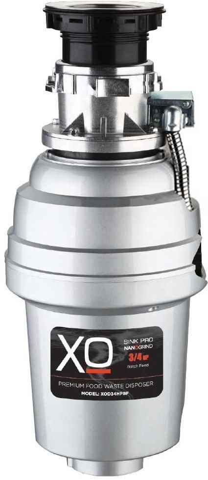 XO 0.75 HP Batch Feed Stainless Steel Garbage Disposer-0