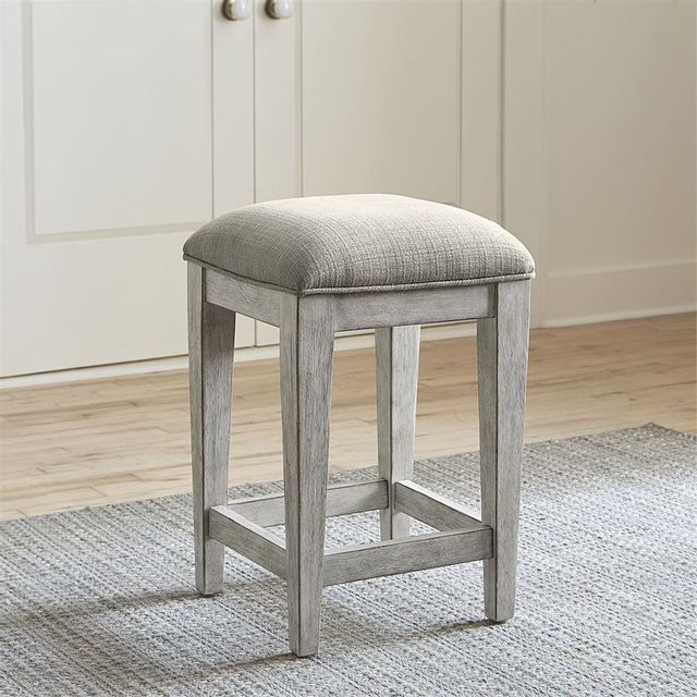 Liberty Furniture Heartland Antique White Upholstered Console Stool-3