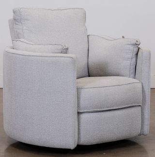 Klaussner® Ryder Evaa Silver Reclining Swivel Chair