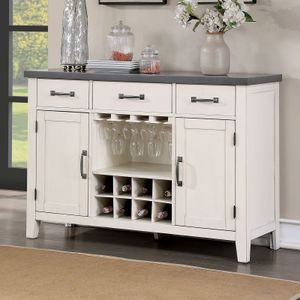 Furniture of America® Lakeshore Gray and White Server
