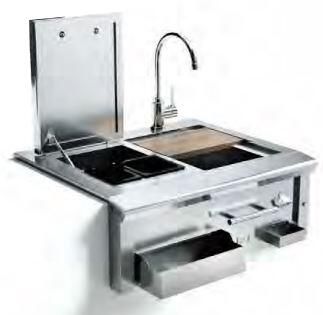 XO 30" Stainless Steel Pro-Grade Luxury Cocktail Pro Station with Sink 0