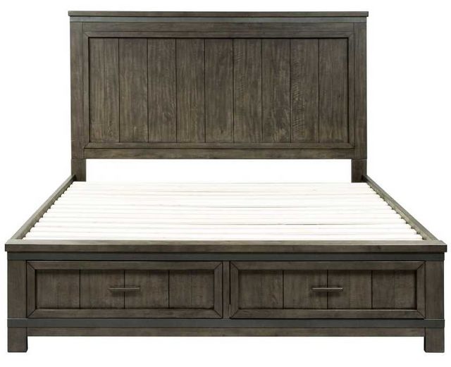 Liberty Thornwood Hills Rock Beaten Gray King Two Sided Storage Bed 1