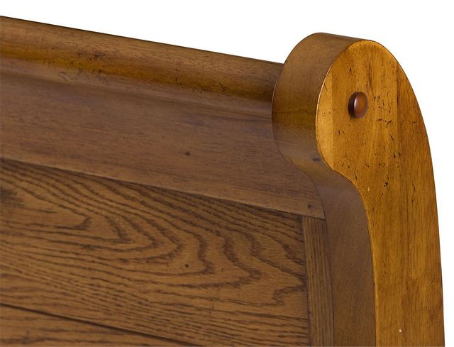 Liberty Furniture Grandpas Cabin Aged Oak Queen Sleigh Bed-3