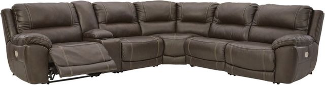 Signature Design by Ashley® Dunleith Chocolate 6-Piece Power Reclining Sectional-2