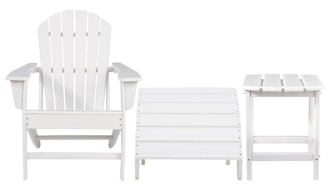 Signature Design by Ashley® Sundown Treasure 3-Piece White Outdoor Seating Set
