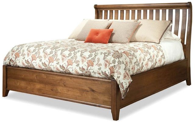 Durham Furniture Rustic Civility Cinnamon King Complete Sleigh Bed 0