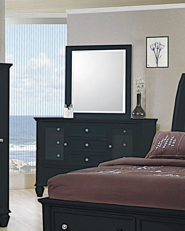 Coaster® Sandy Beach Black Vertical Dresser Mirror 2