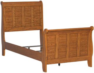 Liberty Furniture Grandpas Cabin Aged Oak Youth Twin Sleigh Bed