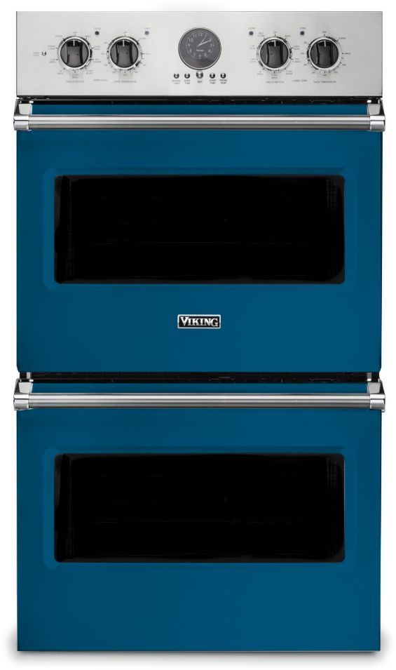 Viking® 5 Series 30" Alluvial Blue Professional Built In Double Electric Premiere Wall Oven