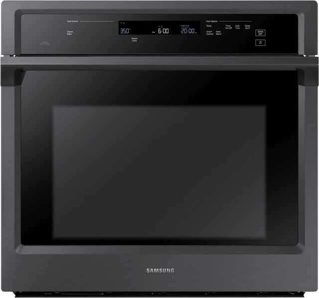 Samsung 30" Fingerprint Resistant Black Stainless Steel Electric Built In Single Wall Oven-0