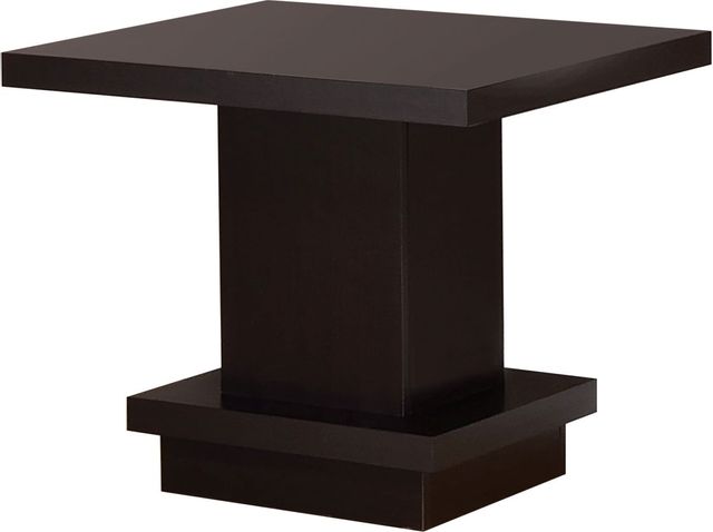 Coaster® Cappuccino Pedestal Square End Table-0
