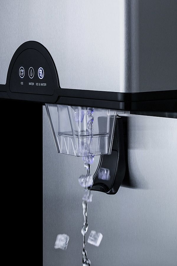 Accucold® 17" 282 lb. Stainless Steel Ice and Water Dispenser-3