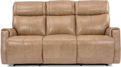 Flexsteel® Holton Beige Power Reclining Sofa With Power Headrests