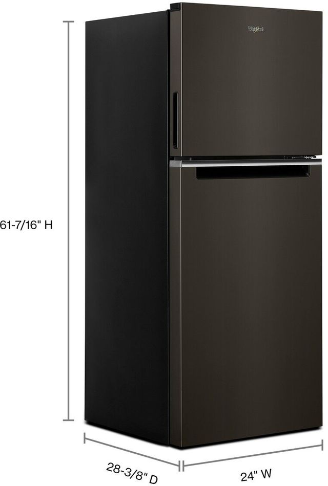 Whirlpool® 11.6 Cu. Ft. Black Stainless Steel Top Freezer Refrigerator 7