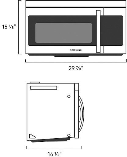 Samsung 1.6 Cu. Ft. White Over The Range Microwave 8
