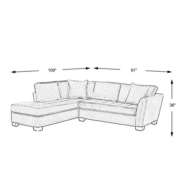 Calvin Heights Steel 2 Piece LAF Chaise Sectional-2