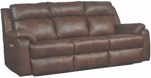 Southern Motion™ Commander Chaps Triple Power Leather Reclining Sofa with Drop Down Tray Table