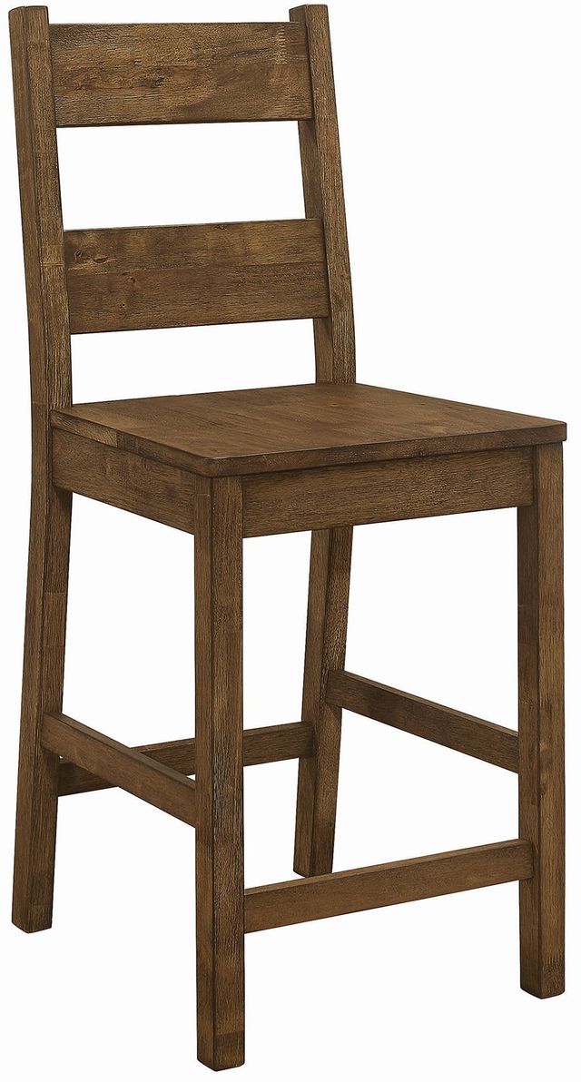 Coaster® Coleman Set of 2 Rustic Golden Brown Counter Height Stools 3