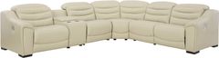 Signature Design by Ashley® Center Line 6-Piece Cream Power Reclining Sectional