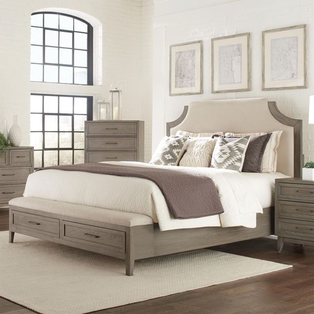 Riverside Furniture Vogue California King Upholstered Storage Bed 7