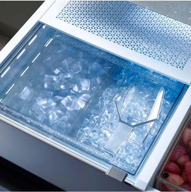 Samsung Bespoke 24 Cu. Ft. Panel Ready/White Glass Counter Depth French Door Refrigerator 9
