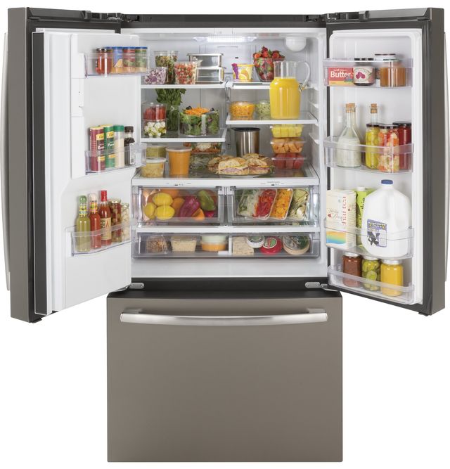 Réfrigérateur à portes françaises de 36 po GE® de 25,6 pi³ - Acier inoxydable résistant aux traces de doigts 7