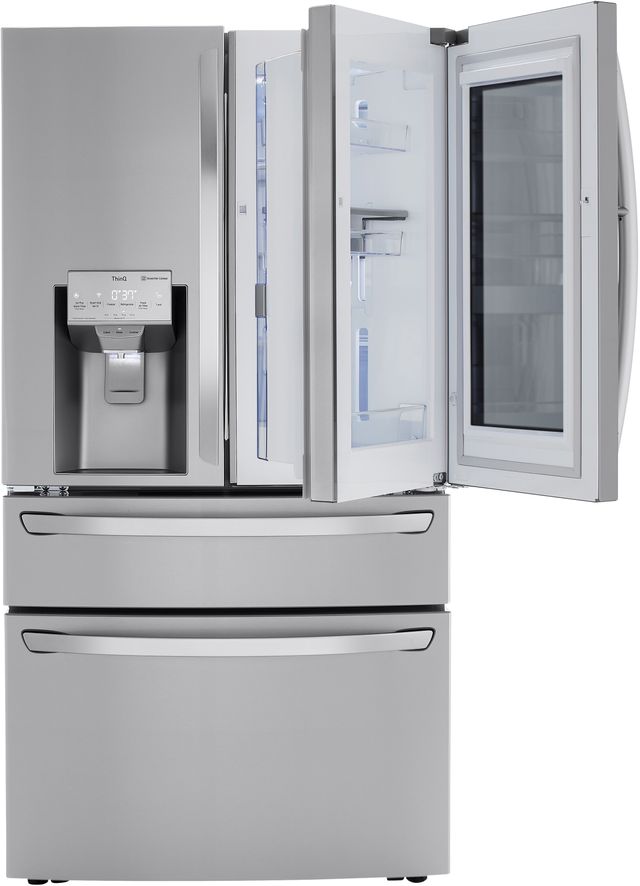 LG 22.5 Cu. Ft. PrintProof™ Stainless Steel Smart Wi-Fi Enabled Counter Depth French Door Refrigerator 9