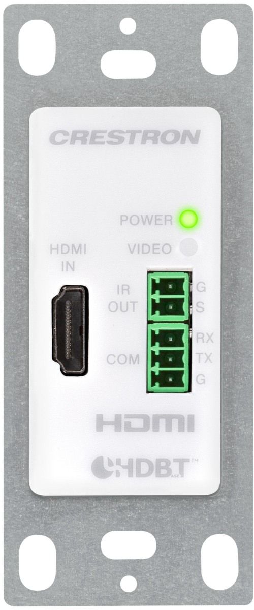 Crestron® DigitalMedia 8G+® White 4K60 4:4:4 HDR Wall Plate Transmitter 1