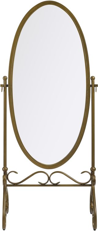 Linon Clarisse Antique Gold Cheval Mirror