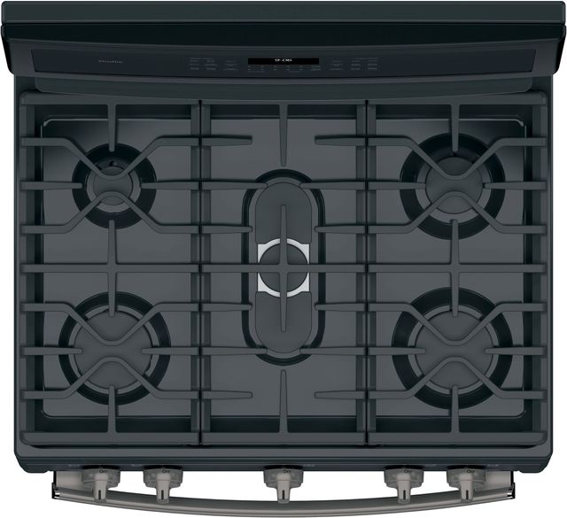GE Profile™ 30" Black Slate Free Standing Gas Double Oven Convection Range 3