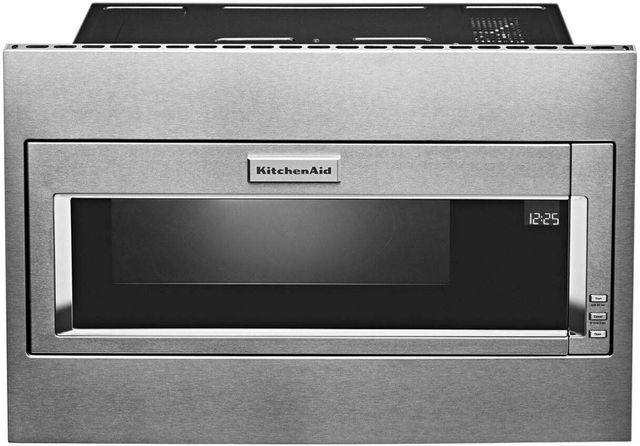 KitchenAid® 29.75" Stainless Steel Built In Microwave with Trim Kit-2